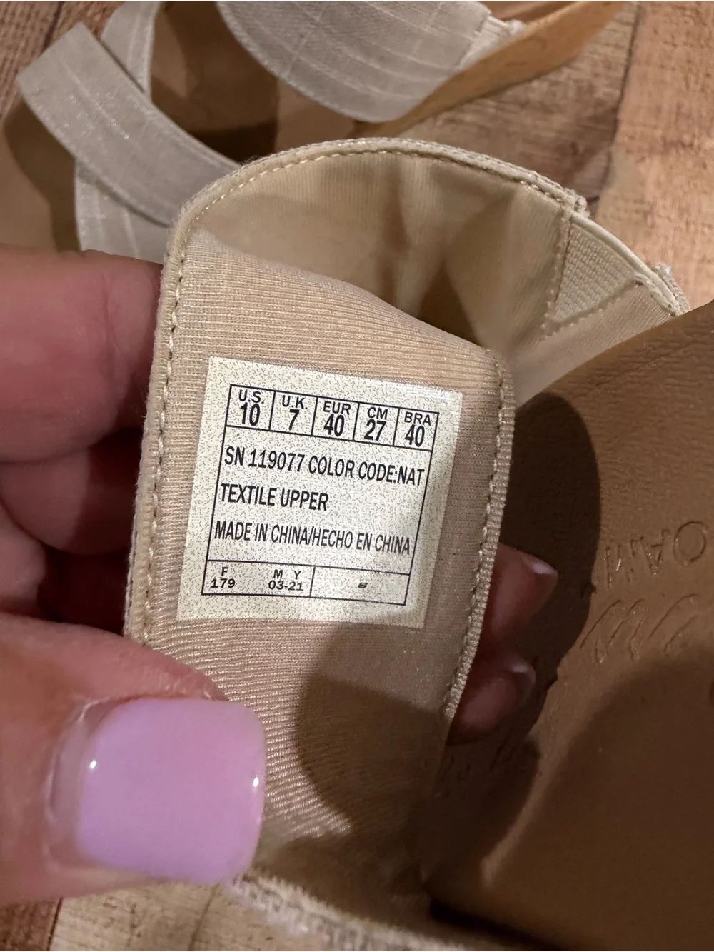 Skechers Wedge Sandals in Light Beige - Comfortable Summer Slip-On Size 10